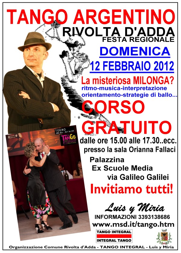 Stage di Milonga - Rivolta d'Adda 12 febbraio 2012