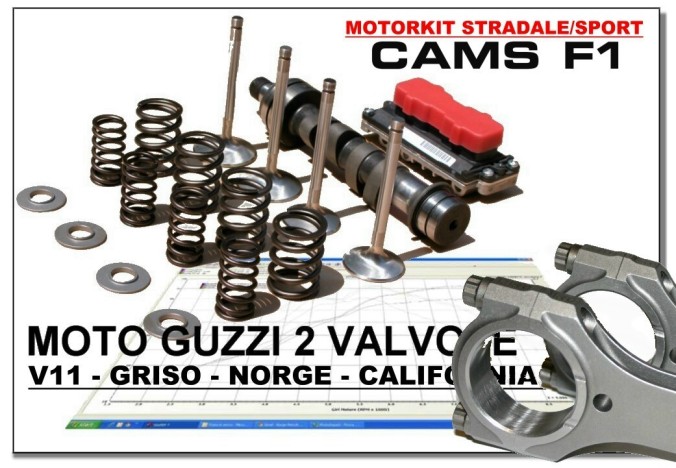 Camshaft - connecting rods Moto Guzzi 2 valve