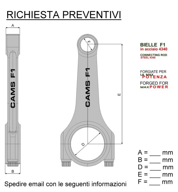 Info tecniche bielle F1